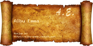 Albu Emma névjegykártya